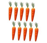 Abaodam 10pcs Small Simulated Carrots Mini Vegetable Models Dollhouse Accessories Miniature Carrot Ornaments for Home Kitchen Party Decoration