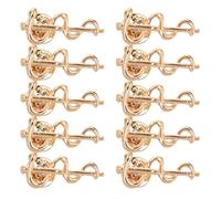 Abaodam 10pcs Snake-patterned Scepter Brooch Snake Brooch Pin for Medicine Funny Nurse Appreciation Reptile Pin for Backpack Collar