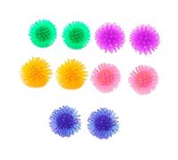 Abaodam 10pcs Soft Spiky Cat 3.5cm Ball-shape Kitten Teaser for Interactive Indoor Pet Play and Chewing Random Color