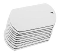 Abaodam 10pcs Stainless Steel Dog Tags for Pets and Cats with Smooth DIY Engraving Surface, Blank Rectangle Heavy Duty Id Tags Suitable for Warnings and Decorative Pendants on Chains