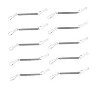 Abaodam 10pcs Stainless Steel Spring Clips for Animal Drinkers Secure Latch for Birdcage Heavy Duty Fastener for Pet Habitat