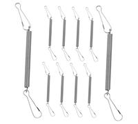 Abaodam 10pcs Stainless Steel Spring Latch for Rabbit Hamster Water Bottles Cage Attachment Fastener Small Animal Feeder Holder
