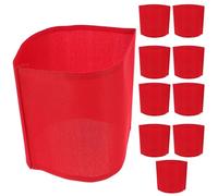 Abaodam 10Pcs Thickened Red Cotton Captain Armbands Adjustable Elastic Blank Armband for Soccer Matches Team Sports Training Safety Patrol