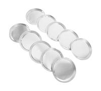 Abaodam 10pcs Thin Aluminum Foil Weighing Pans for Laboratory and Food Testing, 90mm Silver Lab Moisture Testing Dishes with Precise Analysis and Accurate Weighing for Industrial Use