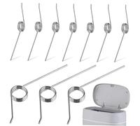 Abaodam 10pcs Torsion Spring Stainless Steel Small Spring Replacement Parts for Garbage Can Lid, Silver, for DIY Woodworking and Repair Tools