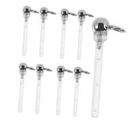 Abaodam 10pcs Transparent Resin Earring Posts for Sensitive Ears Anti-allergic Clear Piercing Retainers Skin-friendly Invisible Earrings for Work School DIY Fashion Accessories