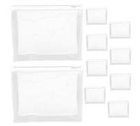 Abaodam 10pcs Travel Makeup Bags PVC Travel Toiletry Bags Leak-Proof Design Easy Access Cosmetic Organisers and Outdoor Use