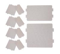 Abaodam 10pcs Universal Microwave Oven Replacement Mica Plate Cover with Heat Insulation and Sturdy Resin Material, Silver Microwave Waveguide Cover for Kitchen Appliances and Office Use