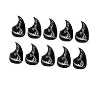 Abaodam 10pcs Waterdrop Acoustic Guitar Pickguard Stickers for 40/41 Inch Folk Guitar Black and Silver Scratch Protection Decals Self-adhesive Pickup Guard