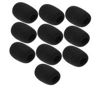 Abaodam 10pcs Windproof Microphone Sponge Covers for Lapel and Headset Mics Soft Mic Protectors Suitable for Audio Recording and Conferences