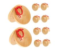 Abaodam 10pcs Wooden Finger Castanets for Educational Hand Percussion Instruments with Clear Vibrant Tones Orff Music Rhythm for Preschool Beginners Authentic Sound Quality Musical