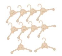 Abaodam 10PCS Wooden Pet Garment Hangers with Reinforced Hooks Animal Design Puppy Clothes Rack for Small Dog and Cat Wardrobes Organizer for Pet Costumes and Jackets