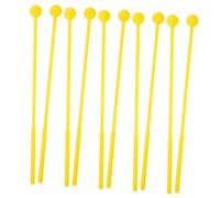 Abaodam 10pcs Yellow Plastic Drum Mallets for Kids, Long Xylophone Mallets Handheld Percussion Sticks Suitable for Children’s Musical Education and Orff Instruments