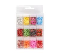 Abaodam 12 Boxes Nail Fruit Slices Nail Polymer Clay Slices Fruit-shaped Sweet Fashionable Design Highlight Appearance Skin Friendly for Women Ladies DIY Craft Accessories