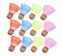 Abaodam 12 Pcs Colorful Plastic Badminton Shuttlecocks Training Balls for Beginners Adults Indoor Outdoor Lawn Equipment