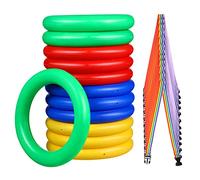 Abaodam 12 Pcs Kids Walking Rope for Kindergarten, Toddler Leash Rope Round Ring Handles, Anti-Lost Safety Harness for Kids, Cloth and Plastic, for Preschool Line-up