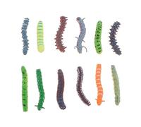 Abaodam 12 Pcs Realistic Caterpillar Prank Fun Fake Insect Party Supplies for Halloween April Fool Day and Garden Decor Trick Your Friends with This Novelty Bug Set Random Color