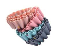 Abaodam 12 Pcs Silicone Soap Molds Silicone Jelly Molds Flower-Shaped Baking Trays Easy Demoulding Strong Flexibility for Homemade Soap Making Random Color