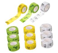 Abaodam 12 Rolls Stretchy Finger Wrap Tape for Sports Injury Care Breathable Self Adhesive Bandages for Wounds Sprains Protection for Pets Athletes Skin Friendly Easy to Tear Lightweight