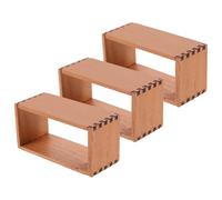 Abaodam 12 Scale Dollhouse Bookshelf Set, Miniature Cherry Wood Storage Cabinet Shelf, Micro Scene Furniture for Dollhouse Bedroom and Desk Display