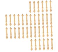 Abaodam 12 Scale Mini Wooden Handrails for Dollhouse, Miniature Railing Model Columns for DIY Mini House Furniture Decor, Dollhouse Accessories Set