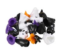 Abaodam 12 Sets Miniature Halloween Ornaments Set Featuring Tiny Ghosts and Witch Hats for Micro Landscape Dollhouse Outdoor Accessories Fairy Garden Kits Compact and Safe Plastic Decor