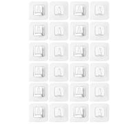 Abaodam 12 Sets Wall-Mounted Adhesive Hooks for Hanging, Nail Free Sticky Hooks with High Temperature Resistance and Space Saving Acrylic Design, for Kitchen and Bathroom Storage