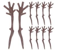 Abaodam 120pcs Mini Snowman Hand Antlers Craft: Diy Plastic Deer Horns Fake Antler Shaped Tree Branch Hand Twigs Christmas Home Xmas Ornaments Craft