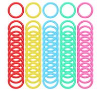 Abaodam 120pcs Plastic Loose Leaf Binder Rings Colorful Planner Binding Rings Universally Adaptable to Categorize Paperwork and Organize Flashcards for Office Or School Use