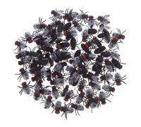 Abaodam 120pcs Realistic Fake Flies Prank Small Portable Plastic Insect Figures for Halloween and April Fools Day Party Decorations Lifelike Artificial Bugs for Creative Pranks and