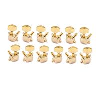 Abaodam 12pcs Acoustic Electric Guitar Bass Tuning Pegs Keys Guitar Tuner Machine Heads Semiclosed Locking Tuners Lr