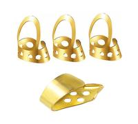 Abaodam 12pcs Adjustable Thumb Pick for Banjo Ukulele Stainless Steel Finger Pick Smooth Plectrum for Guitar