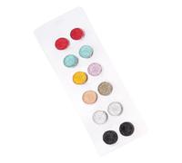 Abaodam 12pcs Alloy Magnetic Brooch Pins with No Hole Design, round Shape, Suitable for Delicate Materials, for Hair and Clothes Decoration Or Random Color