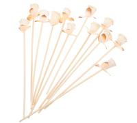 Abaodam 12pcs Aroma Volatilization Flowers Reed Diffuser Natural Wood Dried Rose Design for Home Car Decoration Elegant Vase Style Fragrance Accessories
