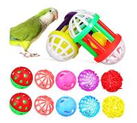 Abaodam 12Pcs Bird Balls for Parrots and Parakeets Chewing and Foraging for Cockatiels Budgies and Love Birds Great for Training and Playtime