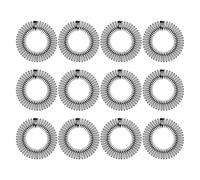 Abaodam 12pcs Black Flexible Plastic Stretch Comb Headbands with Teeth, Elastic Circle Hair Wrap Clips for Women’s Daily Styling and Hair Management