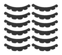 Abaodam 12pcs Black Halloween Fake Beards with Non-woven Fabric Material and Self Adhesive for Men Novelty Costume Facial Hair Props for Masquerade Party and Cosplay