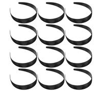 Abaodam 12pcs Black Plastic Hair Hoop Headbands for Women and Practical DIY Hair Accessories for Crafting and Doing Sports Lightweight and Sturdy