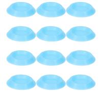 Abaodam 12pcs Blue Insect Feeder Bowls for Roaches and Crickets, Small Terrarium Feeding Dishes for Dubia, Leopard Gecko, Bearded Dragon, and Hermit Crab Supplies