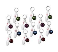Abaodam 12pcs Bowling Keychains Lightweight Decorative Sports Themed Party Favors and Souvenirs for Backpacks Bags Car Keys Compact Hanging Accessories