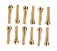 Abaodam 12pcs Brass Guitar Bridge for Acoustic Guitar String Pegs Lightweight and Practical