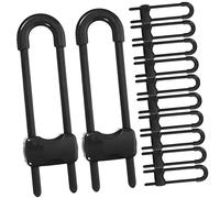 Abaodam 12pcs Cabinet Door Safety Lock U-Shaped Boy Girl Proofing Fridge Locks for Drawers Black