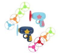 Abaodam 12pcs Cat Fetch Flying Disc Launcher with Propellers for Kittens and Cats, Interactive Plastic Chasing for Outdoor Fetch Games and Intelligence Boost