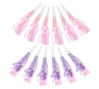 Abaodam 12pcs Colorful Fringed Party Blowouts Whistles Musical Noisemakers for Birthday Celebrations Boys and Girls Parties and Events