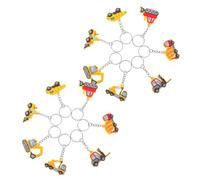 Abaodam 12pcs Construction Party Favors PVC Keychains with Excavator Crane and Bulldozer Designs for Birthday Parties Showers and Classroom Prizes