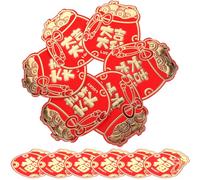Abaodam 12pcs Creative Red Packets for 2024 Dragon Year Spring Festival Money Pouches Traditional Paper Red Envelopes Set of 2 with 6pcs Each Chinese New Year Lucky Money Bags for Wedding