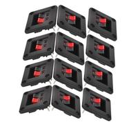 Abaodam 12pcs Desktop Speaker Junction Box Speaker Wire Terminal Connector Binding Post Clips Box Terminal Cup for Cable Tidy Cable Management