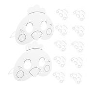 Abaodam 12pcs DIY Animal Masks Painting Kit Blank Paper Masks for Creative Fun Unfinished Color Your Own for Parties Crafts and Roleplaying