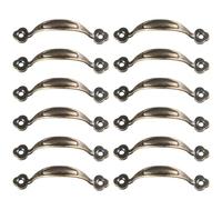 Abaodam 12pcs Drawer Handle Zinc Alloy Vintage Decorative Pull, Golden, with 2x2.5x12mm Screws, for Cabinet, Wardrobe, Wood Box, Jewellery Box, Ktv, Office Random Color
