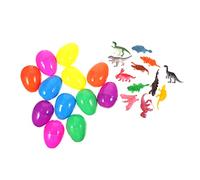 Abaodam 12pcs Filled Easter Dinosaur Eggs Kids Toy Easter Egg Fillers for Kids Boys Girls Festival Decorations